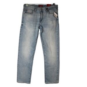 Guess Lincoln Slim Straight Jeans Stretch Denim Light Wash 32x32‎